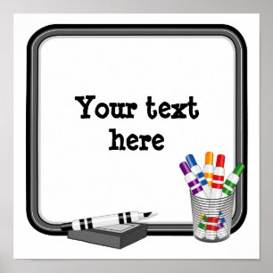 Digital Download Square Whiteboard Poster