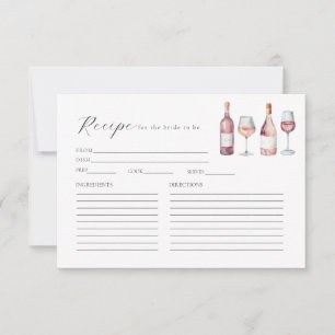 Digital Download Vino Before Vows Recipe Card