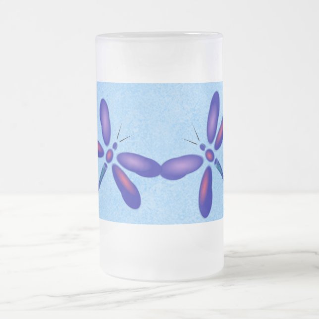Digital Dragonfly Blue Summer Mug (Center)