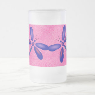 Digital Dragonfly Pink Summer Frosted Mug