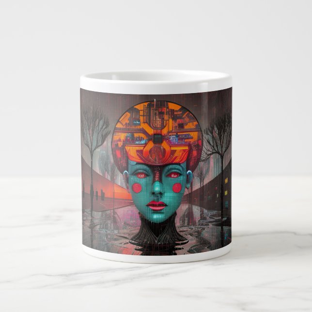 Digital Dreaming Large Coffee Mug (Front)