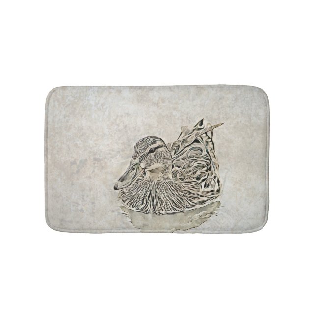 Digital Duck Art Bath Mat (Front)