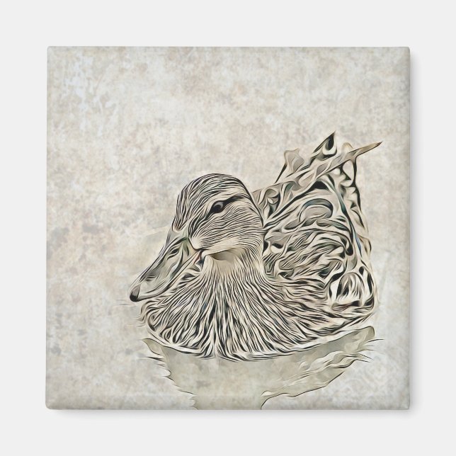 Digital Duck Art Magnet (Front)