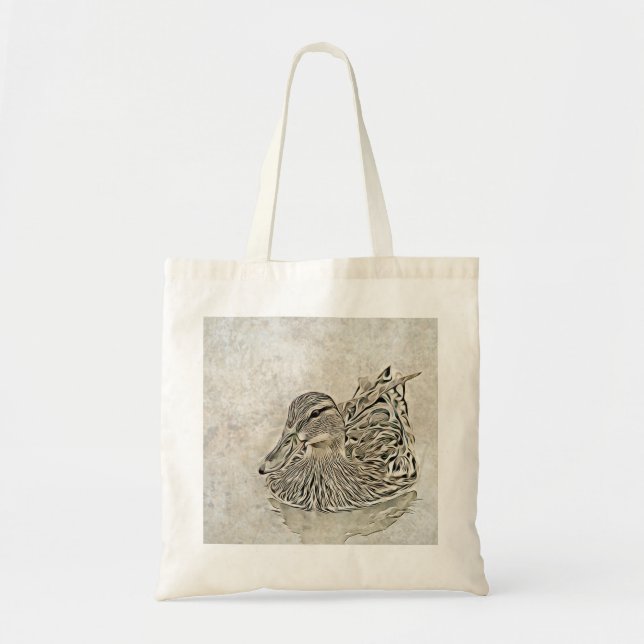 Digital Duck Art Tote Bag (Front)