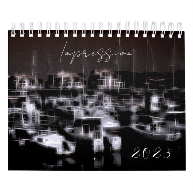 Digital effect of style "impression" calendar (Cover)