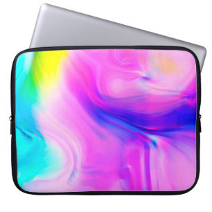 Digital effects. Multicolor abstract background. C Laptop Sleeve