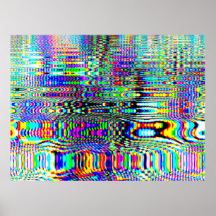 Digital effects. Multicolor abstract background. C Poster
