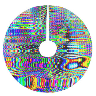 Digital Effects: Multicolor Abstract Design Brushed Polyester Tree Skirt