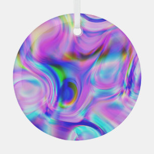 Digital effects: multicolor abstract pattern. glass tree decoration