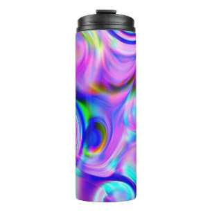 Digital effects: multicolor abstract pattern. thermal tumbler