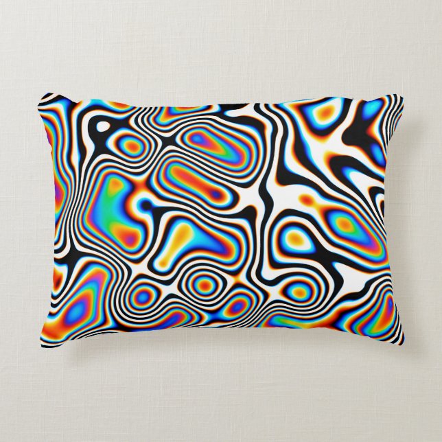 Digital effects. Vibrant abstract background. Colo Decorative Cushion (Front)