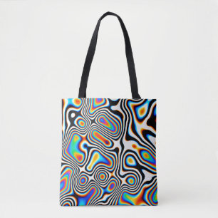Digital effects. Vibrant abstract background. Colo Tote Bag