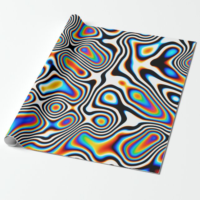Digital effects. Vibrant abstract background. Colo Wrapping Paper (Unrolled)