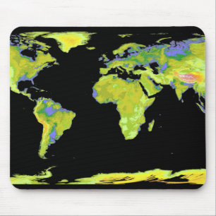 Digital elevation model of the continents on Ea Mouse Mat