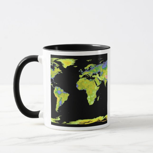 Digital elevation model of the continents on Ea Mug (Left)