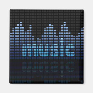 Digital Equalizer Music Wave Wall Magnet