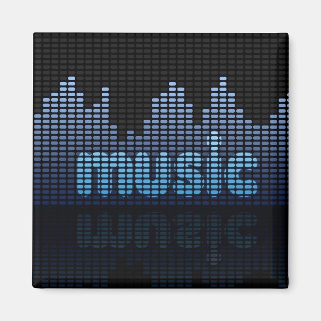 Digital Equalizer Music Wave Wall Magnet (Front)