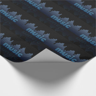 Digital Equalizer Music Wave Wall Wrapping Paper