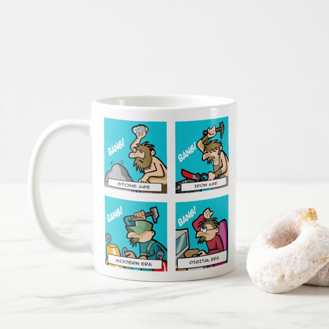Digital Evolution 2 Coffee Mug (With Donut)
