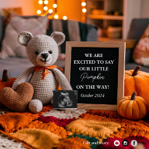 Digital Fall pregnancy announcement 