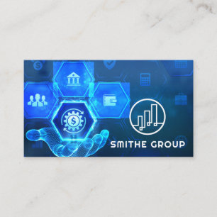Digital Finance Background Business Card