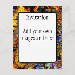 Digital Flames and Metal Matrix Invitation