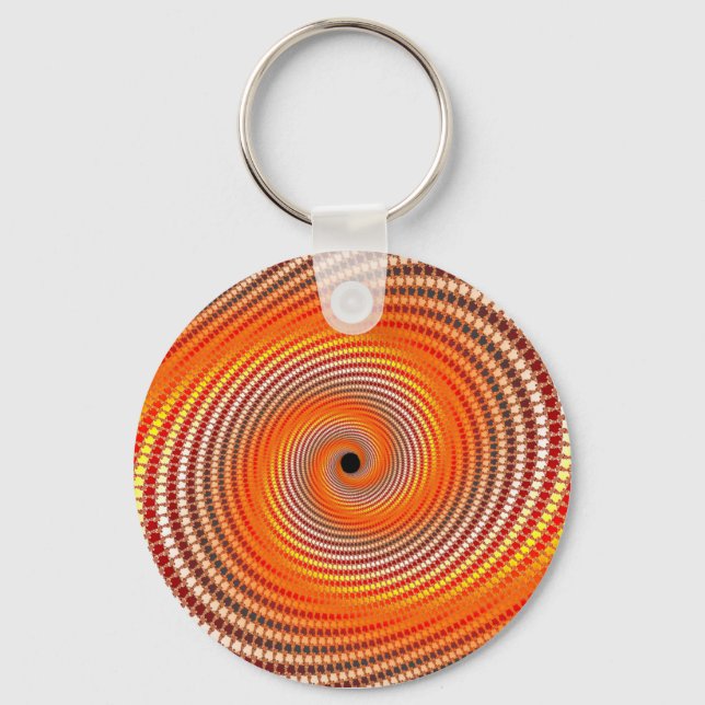 Digital flare - Fractal Key Ring (Front)