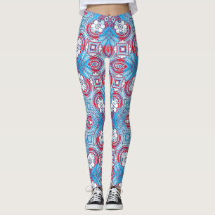 Digital Floral Graphic Girly Modern Art Leggings