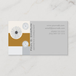Digital Floral  Minimal Geometric Modern Business Card
