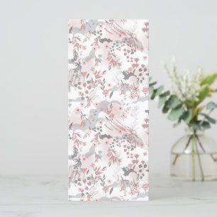 Digital Floral Pattern on Pastel Tones Card