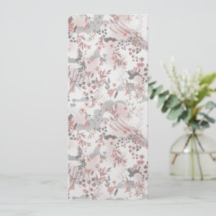 Digital Floral Pattern on Pastel Tones Holiday Card