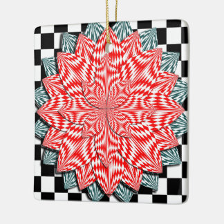 Digital Flower by Kenneth Yoncich Ceramic Tree Decoration