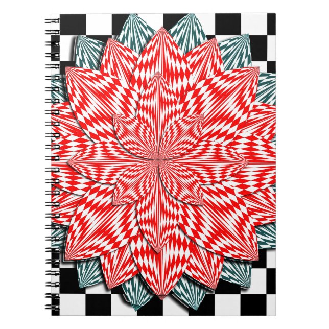 Digital Flower by Kenneth Yoncich Notebook (Front)