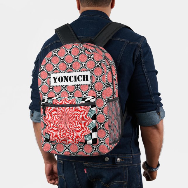 Digital Flower by Kenneth Yoncich Printed Backpack (Insitu (Model))