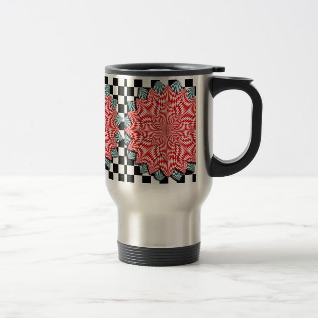 Digital Flower by Kenneth Yoncich Travel Mug (Right)