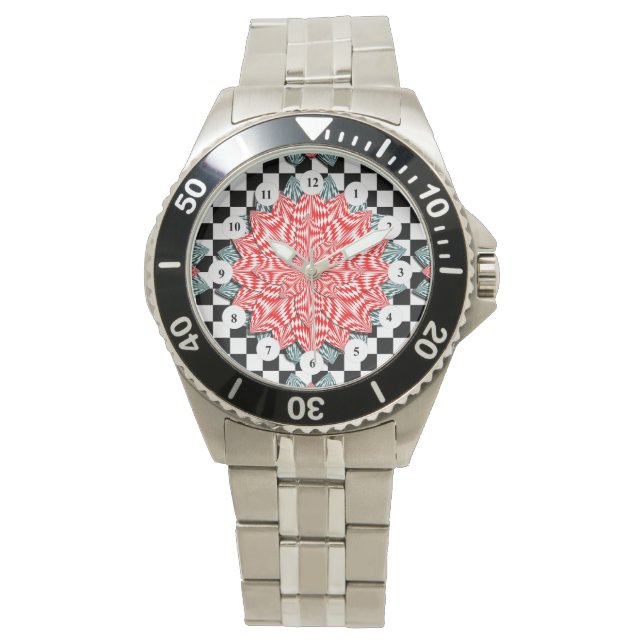 Digital Flower (Classic Face) by Kenneth Yoncich Watch (Front)