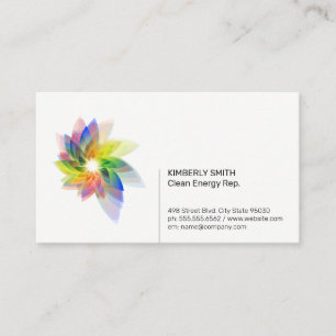Digital Flower   Transparent Natural Business Card