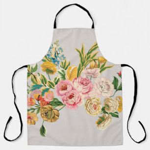 Digital Flowers watercolor illustration. Manual or Apron