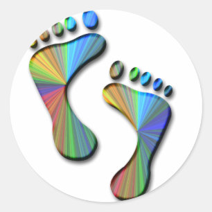 Digital Footprint Classic Round Sticker