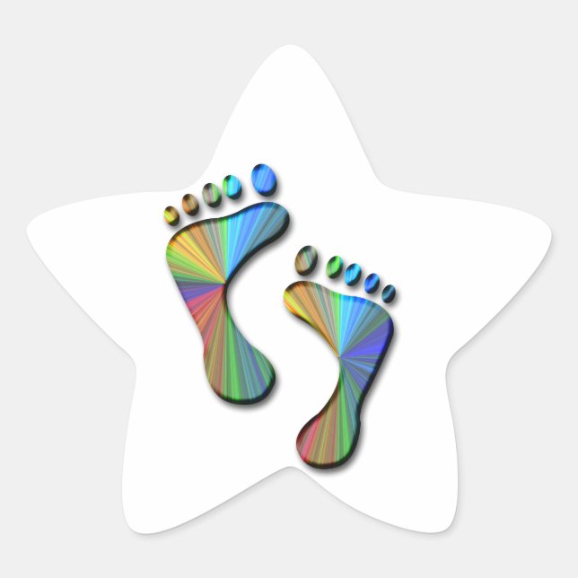 Digital Footprint Star Sticker (Front)
