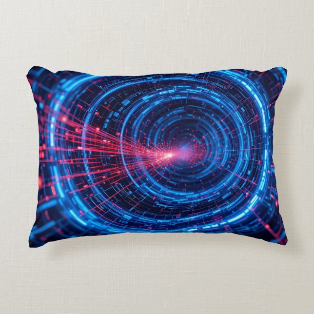 Digital Fortress: The Secure Stream Decorative Cushion (Front)