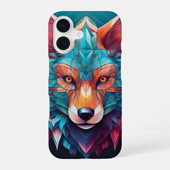 Digital fox iPhone 16 case (Back)