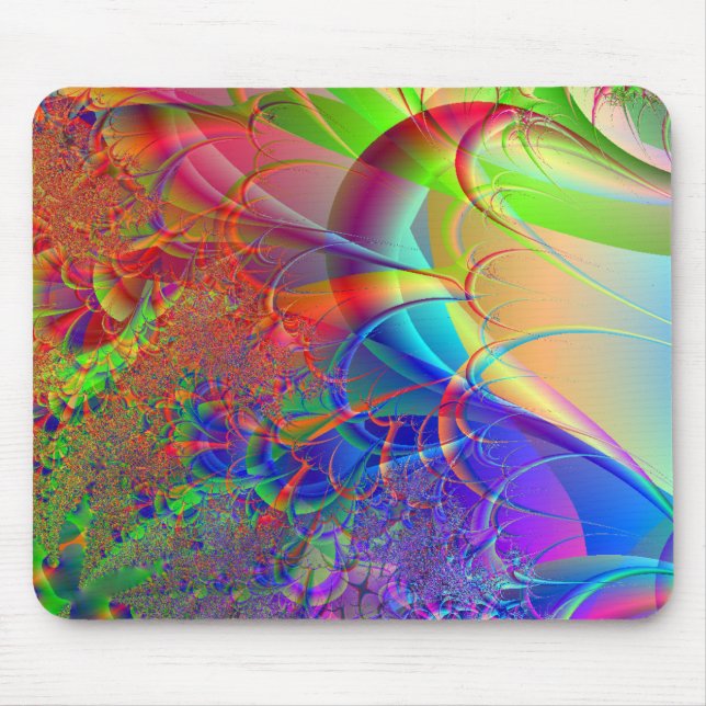 Digital fractal 3D design Mouse Mat (Front)