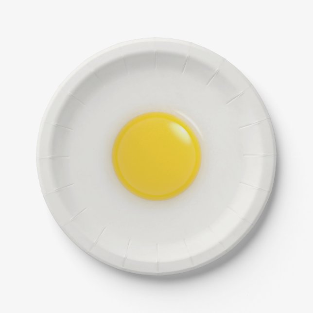 Digital Fried Egg Paper Plate (Front)