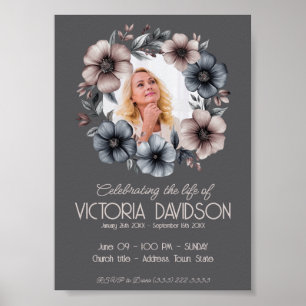 Digital Funeral Announcement Instant Download Poster