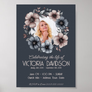 Digital Funeral Announcement Instant Download Poster