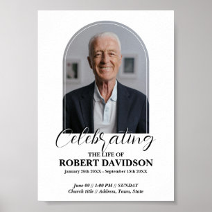 Digital Funeral Announcement Instant Download Poster