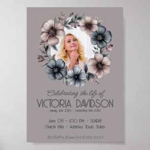 Digital Funeral Announcement Instant Download Poster