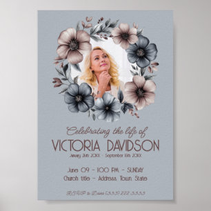 Digital Funeral Announcement Instant Download Poster
