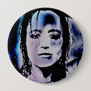Digital Girl 10 Cm Round Badge